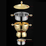 Maxbell Chinese Hot Pots Large Capacity Shabu Shabu Pot for Parties Camping Home Use B