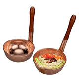 Maxbell Copper Noodle Pot Portable Sturdy Saucepan for Family Gathering Camping Home A