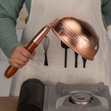 Maxbell Copper Noodle Pot Portable Sturdy Saucepan for Family Gathering Camping Home A