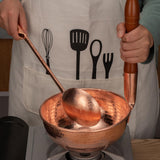 Maxbell Copper Noodle Pot Portable Sturdy Saucepan for Family Gathering Camping Home A