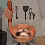 Maxbell Copper Noodle Pot Portable Sturdy Saucepan for Family Gathering Camping Home A