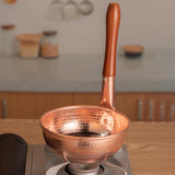 Maxbell Copper Noodle Pot Portable Sturdy Saucepan for Family Gathering Camping Home A