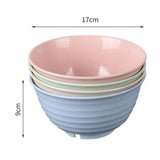Maxbell Noodle Bowls Kitchen Serving Bowl Fruit Bowl for Kitchen Prep Picnic Birthday 4 pieces