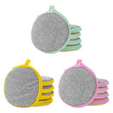 Maxbell 5Pcs Multi Purpose Scrub Sponges for Dish Cookware Glasses Microfiber Sponge green