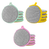 Maxbell 5Pcs Multi Purpose Scrub Sponges for Dish Cookware Glasses Microfiber Sponge green