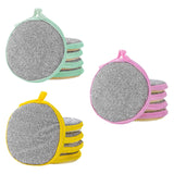 Maxbell 5Pcs Multi Purpose Scrub Sponges for Dish Cookware Glasses Microfiber Sponge green