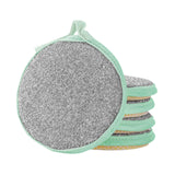Maxbell 5Pcs Multi Purpose Scrub Sponges for Dish Cookware Glasses Microfiber Sponge green