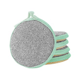 Maxbell 5Pcs Multi Purpose Scrub Sponges for Dish Cookware Glasses Microfiber Sponge green
