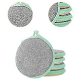 Maxbell 5Pcs Multi Purpose Scrub Sponges for Dish Cookware Glasses Microfiber Sponge green