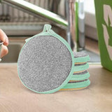 Maxbell 5Pcs Multi Purpose Scrub Sponges for Dish Cookware Glasses Microfiber Sponge green