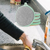 Maxbell 5Pcs Multi Purpose Scrub Sponges for Dish Cookware Glasses Microfiber Sponge green