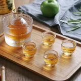 Maxbell Glass Sake Set Creative Multipurpose Hammered Texture Decanter for Bar Shelf gold edge