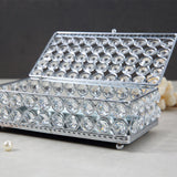 Maxbell Jewelry Box Rectangle Home Decor Gorgeous Jewelry Case Accent Decorative Box argent