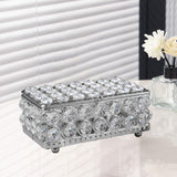 Maxbell Jewelry Box Rectangle Home Decor Gorgeous Jewelry Case Accent Decorative Box argent