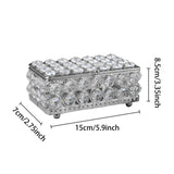 Maxbell Jewelry Box Rectangle Home Decor Gorgeous Jewelry Case Accent Decorative Box argent