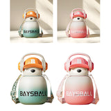 Maxbell Bear Water Bottle 650ml Drinking Bottle for Summer Outdoor Activities Travel Green