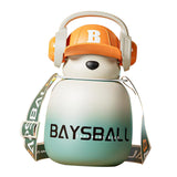 Maxbell Bear Water Bottle 650ml Drinking Bottle for Summer Outdoor Activities Travel Green