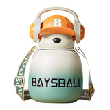 Maxbell Bear Water Bottle 650ml Drinking Bottle for Summer Outdoor Activities Travel Green
