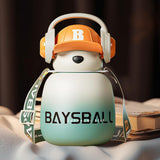 Maxbell Bear Water Bottle 650ml Drinking Bottle for Summer Outdoor Activities Travel Green