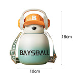 Maxbell Bear Water Bottle 650ml Drinking Bottle for Summer Outdoor Activities Travel Green