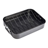 Maxbell Rectangular Roaster with Rack Bakeware Dish for Chicken Meat Roasting Turkey