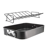 Maxbell Rectangular Roaster with Rack Bakeware Dish for Chicken Meat Roasting Turkey