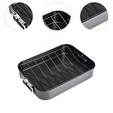 Maxbell Rectangular Roaster with Rack Bakeware Dish for Chicken Meat Roasting Turkey