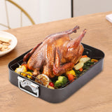 Maxbell Rectangular Roaster with Rack Bakeware Dish for Chicken Meat Roasting Turkey