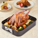 Maxbell Rectangular Roaster with Rack Bakeware Dish for Chicken Meat Roasting Turkey