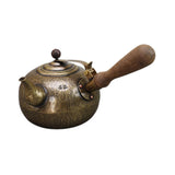 Maxbell Side Pot for Tea Making Coffee Single Handled Pot for Living Room Home Bronze