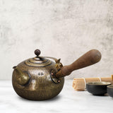 Maxbell Side Pot for Tea Making Coffee Single Handled Pot for Living Room Home Bronze