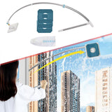 Maxbell Window Squeegee Cleaning Tool Glass Wiper for Mirrors High Floor Window Home 130cm
