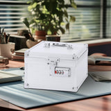 Maxbell Combination Lock Box 6.30x6.30x4.53inch Lock Box for Passports Money Realtor