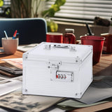 Maxbell Combination Lock Box 6.30x6.30x4.53inch Lock Box for Passports Money Realtor