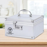 Maxbell Combination Lock Box Multi Grids 6.30x6.30x4.53inch for Money Small Business 9 grids