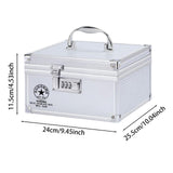 Maxbell Combination Lock Box Multi Grids 6.30x6.30x4.53inch for Money Small Business 9 grids