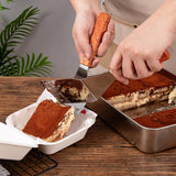 Maxbell Covered Cake Pan Rectangular DIY Baking Pan Cookie Pan for Brownie Pastries 23cmx15.5cm