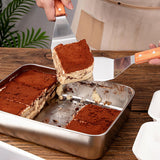 Maxbell Covered Cake Pan Rectangular DIY Baking Pan Cookie Pan for Brownie Pastries 23cmx15.5cm