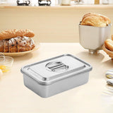Maxbell Covered Cake Pan Rectangular DIY Baking Pan Cookie Pan for Brownie Pastries 23cmx15.5cm