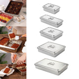Maxbell Covered Cake Pan Rectangular DIY Baking Pan Cookie Pan for Brownie Pastries 23cmx15.5cm