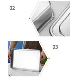 Maxbell Covered Cake Pan Rectangular DIY Baking Pan Cookie Pan for Brownie Pastries 23cmx15.5cm