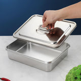 Maxbell Covered Cake Pan Rectangular DIY Baking Pan Cookie Pan for Brownie Pastries 23cmx15.5cm