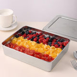 Maxbell Covered Cake Pan Rectangular DIY Baking Pan Cookie Pan for Brownie Pastries 23cmx15.5cm
