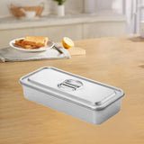 Maxbell Covered Cake Pan Rectangular DIY Baking Pan Cookie Pan for Brownie Pastries 34cmx15.5cm