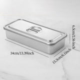 Maxbell Covered Cake Pan Rectangular DIY Baking Pan Cookie Pan for Brownie Pastries 34cmx15.5cm