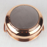 Maxbell Pure Copper Pot Binaural Pot Cooking Pot with Cover Stew Pan Copper Cookware 24cm