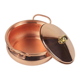 Maxbell Pure Copper Pot Binaural Pot Cooking Pot with Cover Stew Pan Copper Cookware 24cm