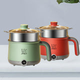 Maxbell Electric Hot Pot with Steamer Hotpot Ramen Cooker for Fried Rice Ramen Grey Green