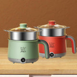Maxbell Electric Hot Pot with Steamer Hotpot Ramen Cooker for Fried Rice Ramen Grey Green
