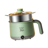 Maxbell Electric Hot Pot with Steamer Hotpot Ramen Cooker for Fried Rice Ramen Grey Green